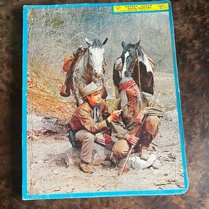 Cardboard Puzzles From the 1950 movie Broken Arrow. Built-Rite STA-N-PLACE.